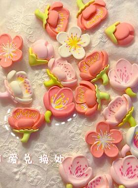 仿真混装桃花花苞油胶DIY手机壳