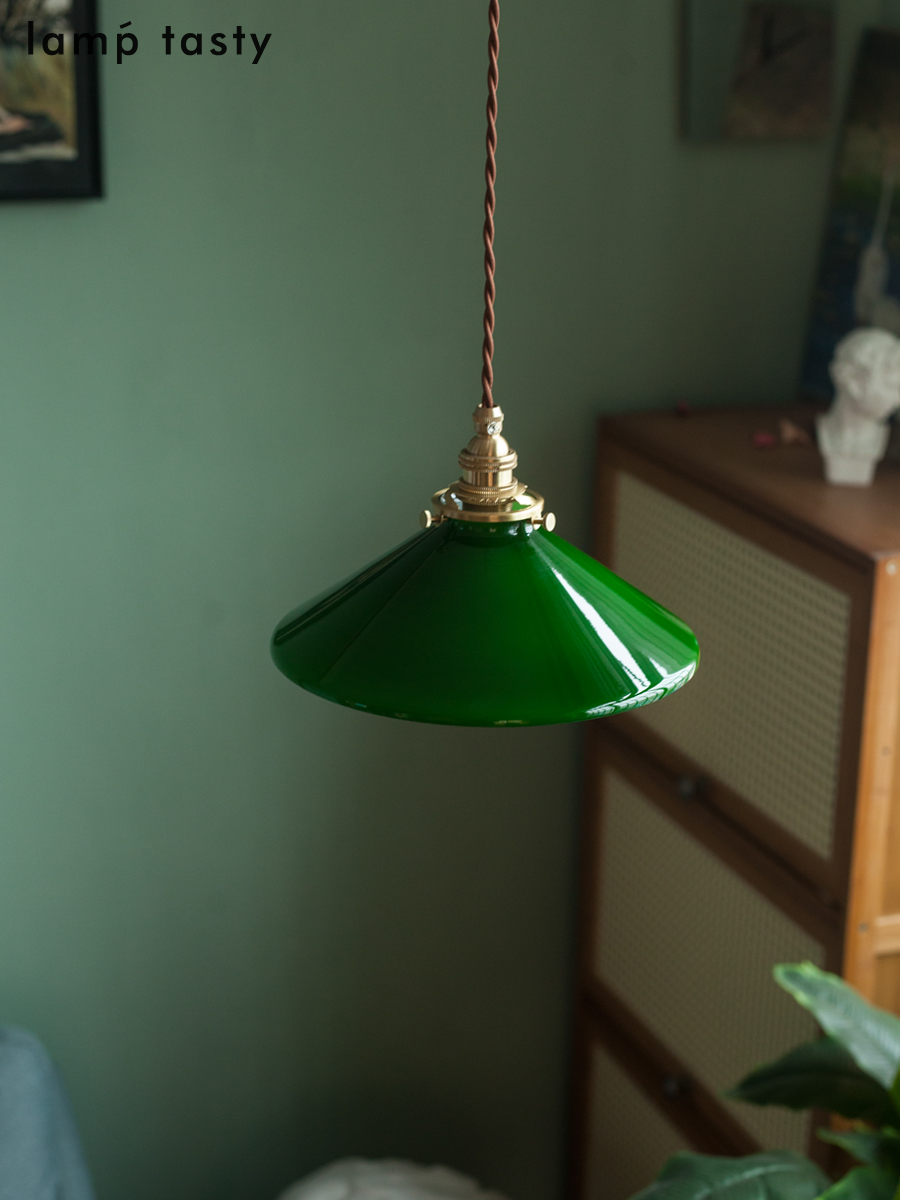 老上海复古绿色玻璃吊灯 日式中古vantage民宿餐厅橱窗茶室吊灯,淘宝优惠券,粉丝福利购,淘宝优惠卷