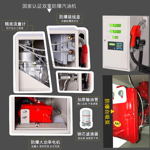 车载12V24V220V汽油静音防爆加油机柴油大流量卷盘一体机微波炉式 - 图2
