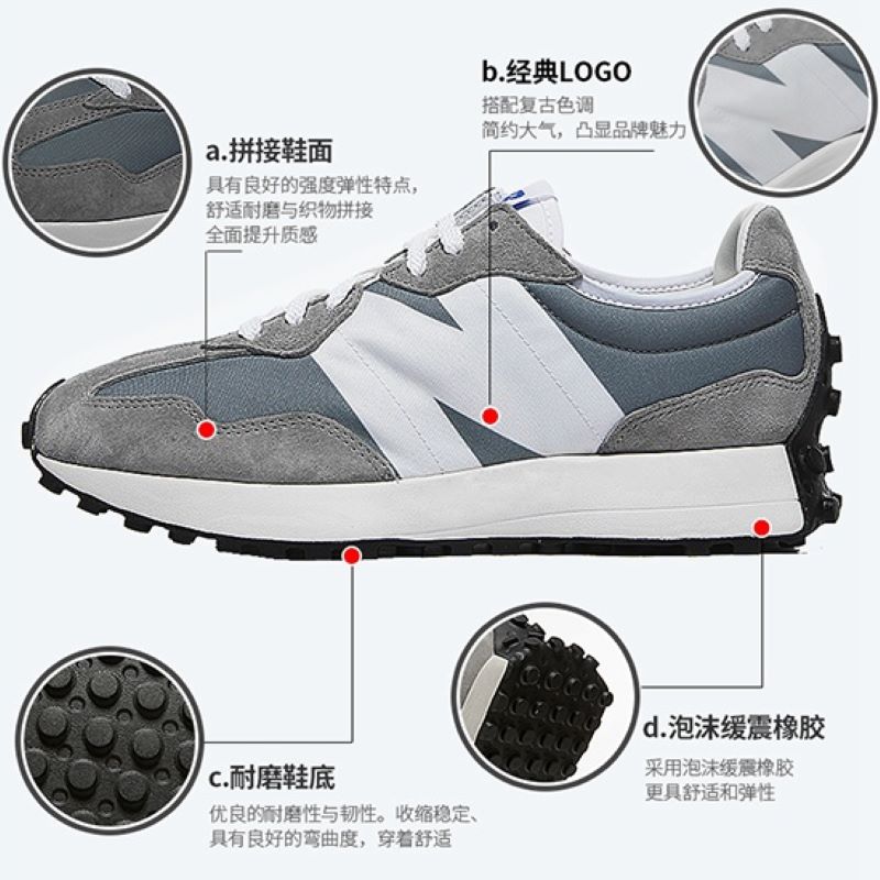 NEW BALANCE男鞋女鞋官方正品2024年夏季新款鞋子男款nb327运动鞋-图2