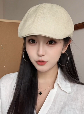 复古百搭前进帽女修饰脸型显脸