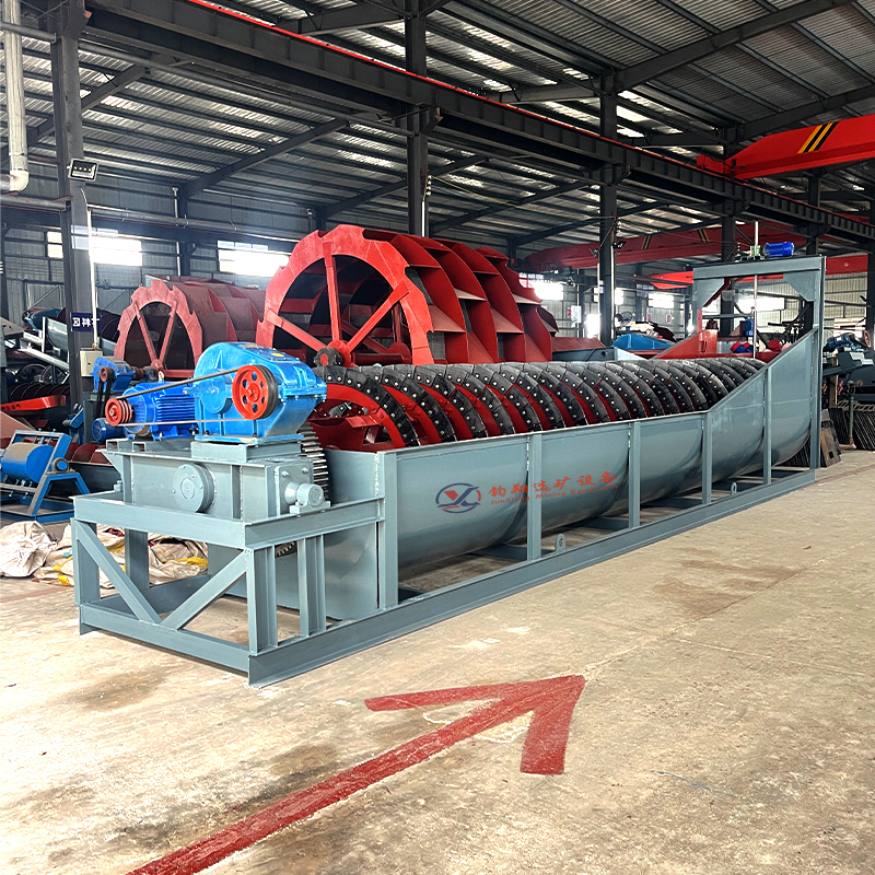 大型螺旋分级机矿用选洗尾矿镂空叶片砂石料分选脱泥槽式洗砂机 - 图0
