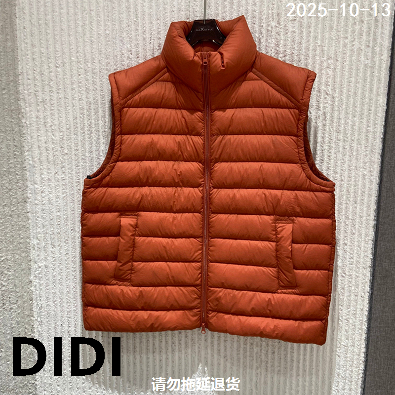 欧洲站2025秋冬新款PH23立领拉链羽绒马甲女轻薄保暖背心25003 - 图0