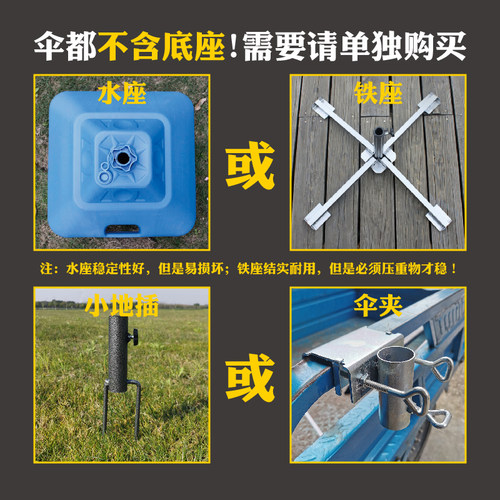 大号户外遮阳伞单人摆摊伞大雨伞商用太阳伞沙滩伞定制广告伞防风 - 图1
