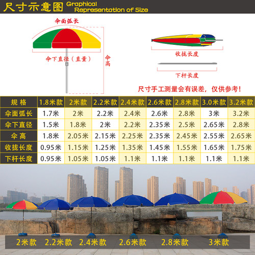 大号户外遮阳伞单人摆摊伞大雨伞商用太阳伞沙滩伞定制广告伞防风 - 图0