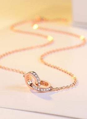 伊莲银十字链999puresi项链