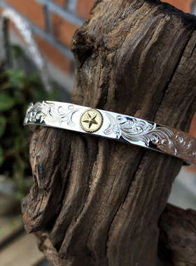 灵动风日本唐草复古手镯