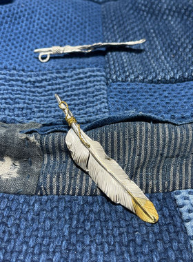 22K金金绳先金羽毛&全银羽毛