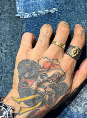 Yusuke Kosaka Works小坂雄介 日本手打立体18K 金全金羽毛戒指