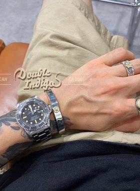 五星金绳点金平打复古手镯