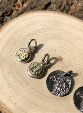 台湾手作老鹰银牌项链吊坠