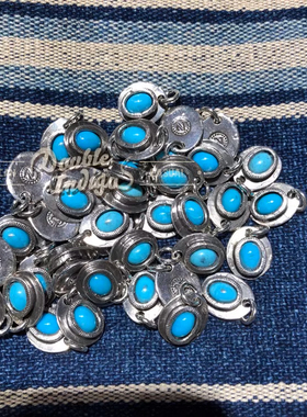 天然绿&蓝松石项链挂件吊坠