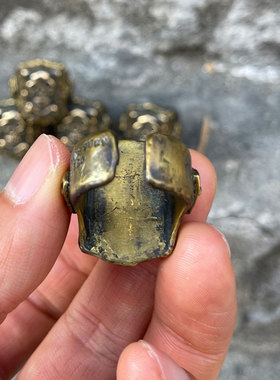 重磅做旧黄铜墨西哥骷髅戒指