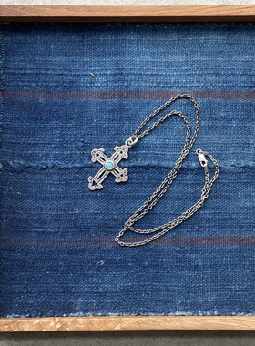 日本图腾十字架项链吊坠