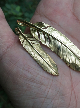 luckyjohn日本匠人手打羽毛吊坠