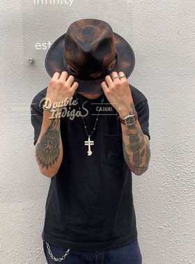 银珠古董珠十字架项链