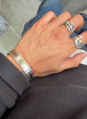 luckyjohn18K金点金平打手镯