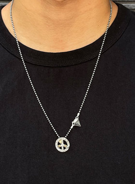 18K金骷髅反战项链套装