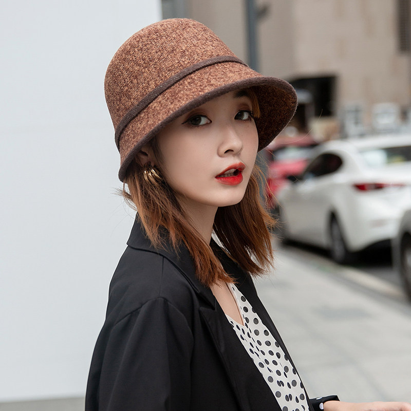 羊毛针织帽子女秋冬百搭时尚2025新款显脸小渔夫帽子冬季洋气盆帽,淘宝优惠券,粉丝福利购,淘宝优惠卷