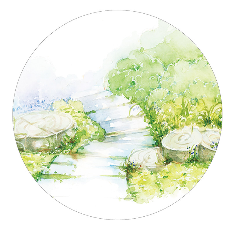 新七天和纸胶带原创绿野仙踪长循环手帐手账小清新风景装饰贴纸