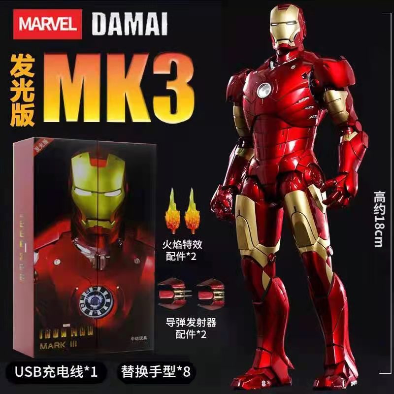中动漫威钢铁侠mk2手办变形经玩具 淘享购母婴手办/手办景品