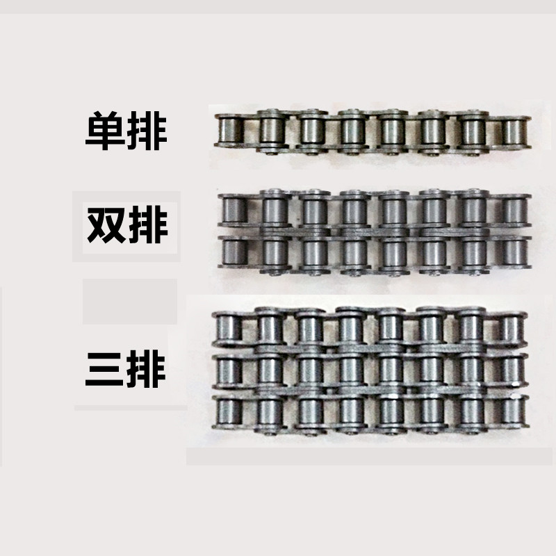 杭州盾牌链条 1.6寸单排/双排滚子传动链子工业链条28A节距44.45-图2