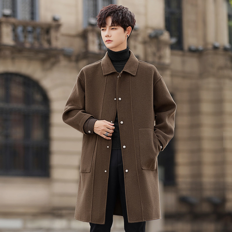 高端羊毛呢子大衣男士中长款2026新款秋冬季双面绒外套妮风衣加厚,淘宝优惠券,粉丝福利购,淘宝优惠卷
