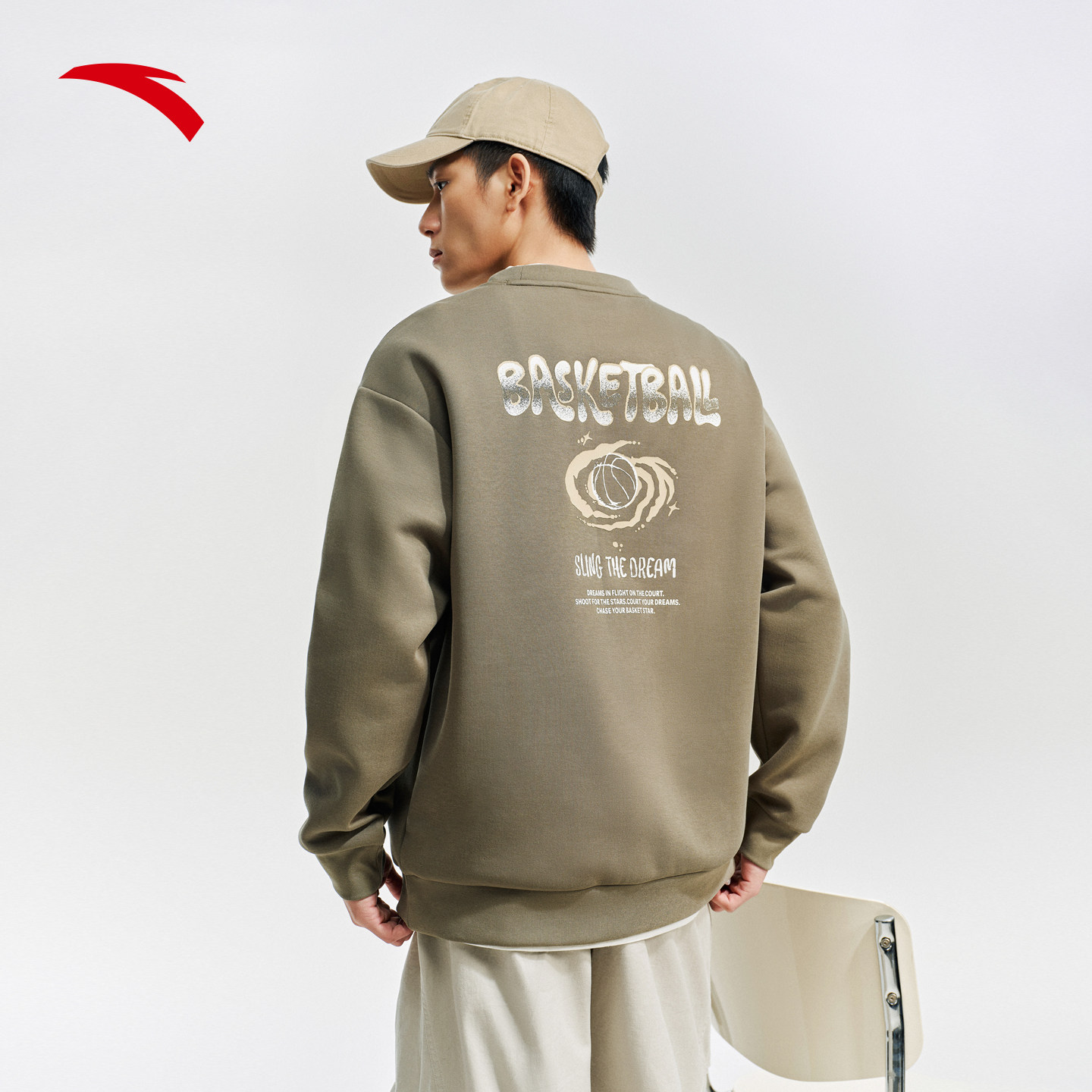 安踏潮流美式套头运动卫衣男女2026新款印花休闲情侣圆领长袖上衣,淘宝优惠券,粉丝福利购,淘宝优惠卷