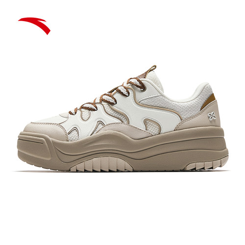 安踏波浪鞋丨厚底增高板鞋女冬季潮流面包鞋百搭软底舒适运动鞋子 - 图0