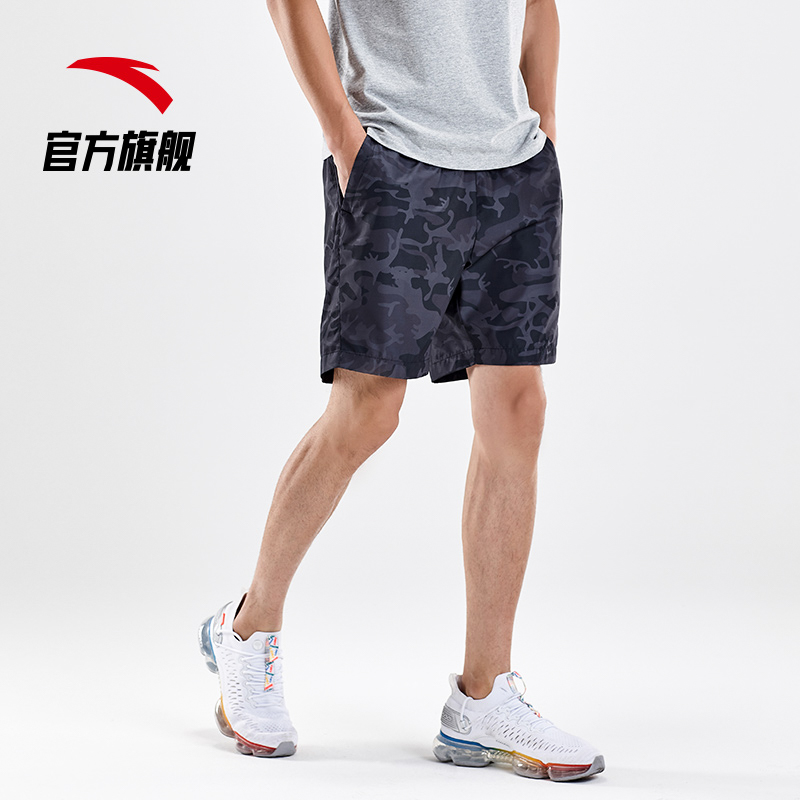 安踏官方网店安踏官网运动短裤男夏季薄款梭织速干跑步篮球训练透气五分裤2