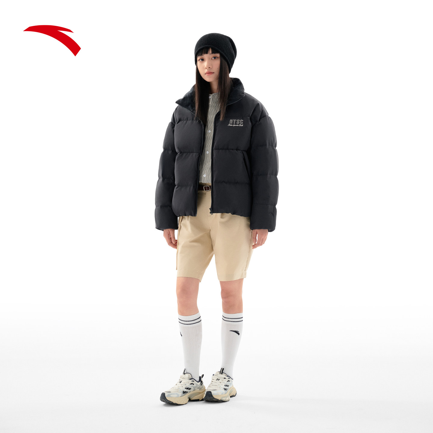 安踏多彩羽绒服丨无氟防泼水女短款立领面包服棉服外套162618905,淘宝优惠券,粉丝福利购,淘宝优惠卷