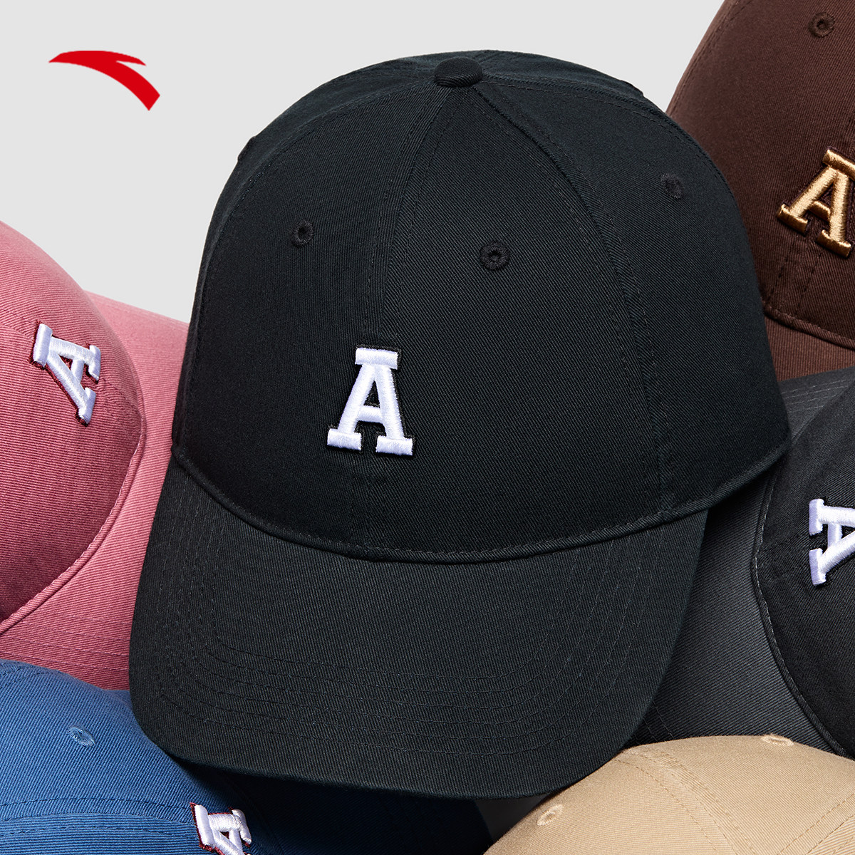 安踏运动帽棒球帽潮流简约百搭时尚刺绣鸭舌帽复古棒球帽子,淘宝优惠券,粉丝福利购,淘宝优惠卷