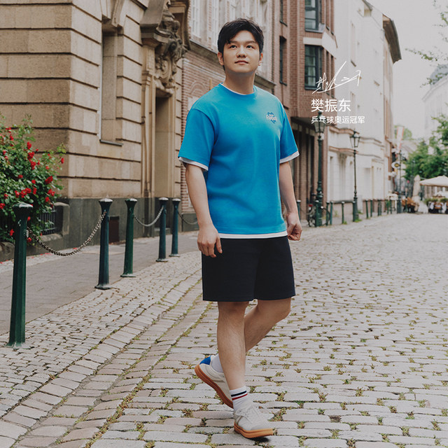 ຊຸດເສື້ອຢືດແຂນສັ້ນ Anta Fan Zhendong