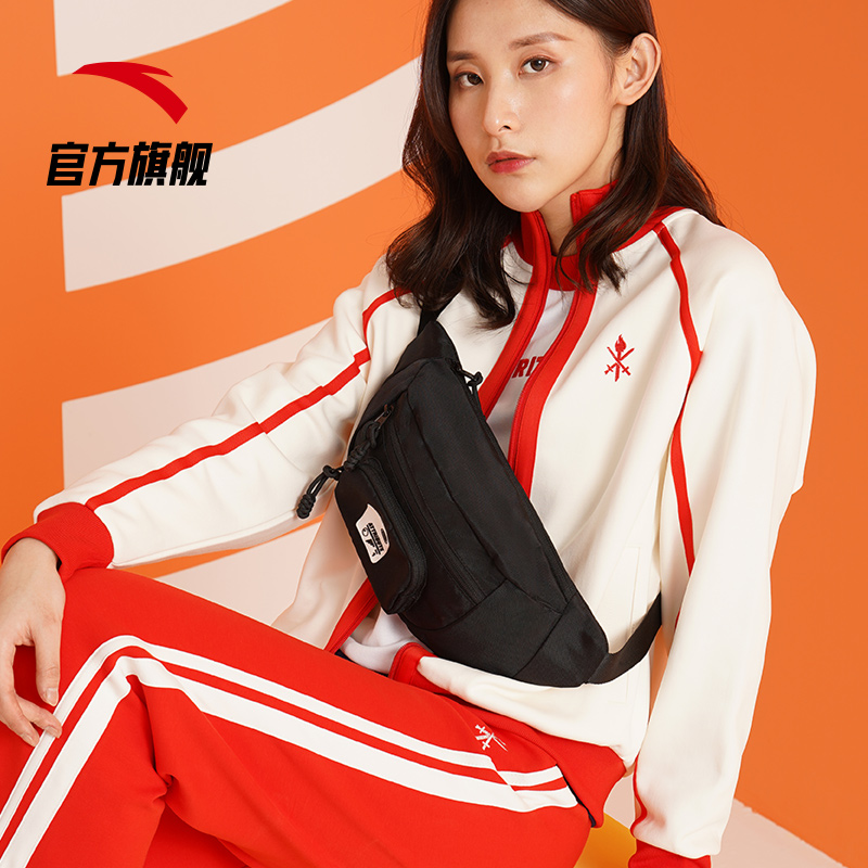 安踏官方网店安踏官网新款腰包男女多功能大容量户外运动跑步单肩斜跨包胸包0