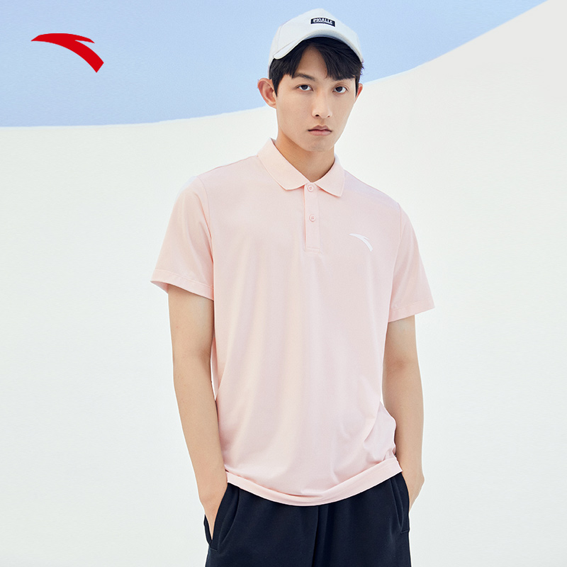 安踏官方网店安踏短袖POLO衫男女同款2022夏新款男士翻领POLO衫休闲运动上衣1