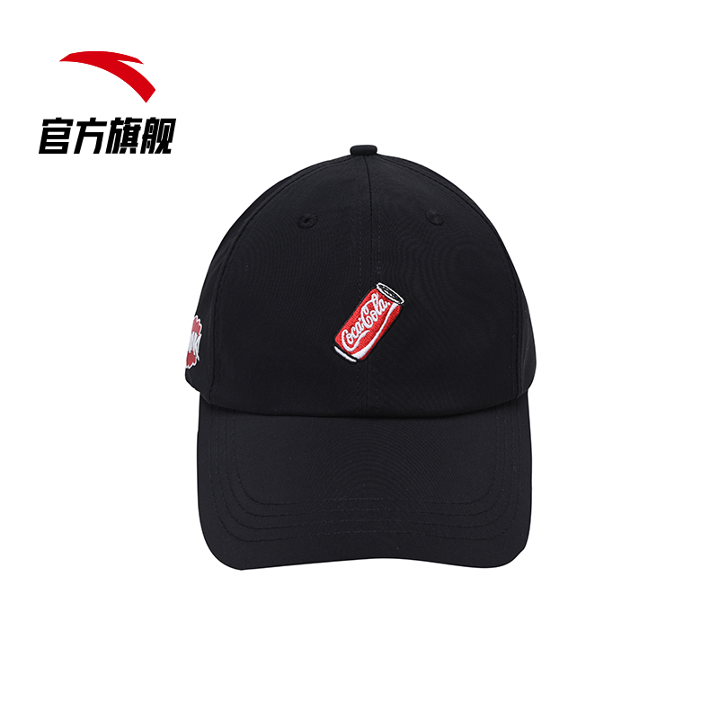安踏官方网店安踏可口可乐联名帽子春季新款遮阳帽鸭舌运动帽男女情侣出街潮帽0