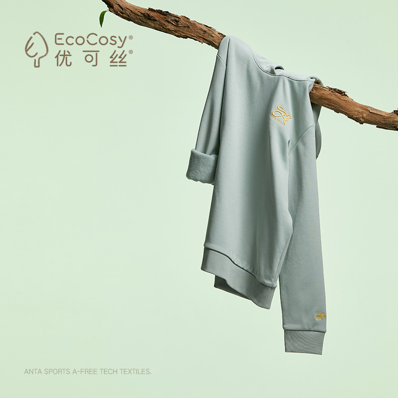安踏官方网店【关晓彤同款】安踏优可丝丨卫衣女装秋冬新款加绒连帽运动服2