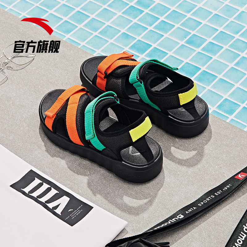 安踏官方网店安踏凉鞋男鞋年夏季新款潮流软底户外休闲运动鞋男士沙滩鞋0