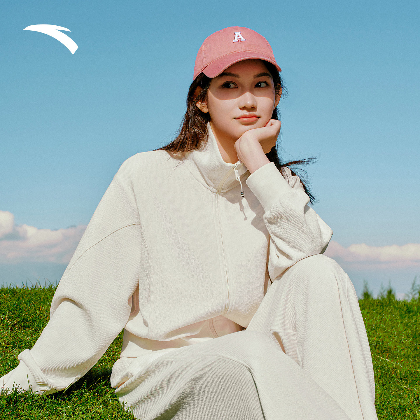 安踏遛弯套装丨加厚易打理休闲外套阔腿裤女2026新款开衫卫衣长裤,淘宝优惠券,粉丝福利购,淘宝优惠卷