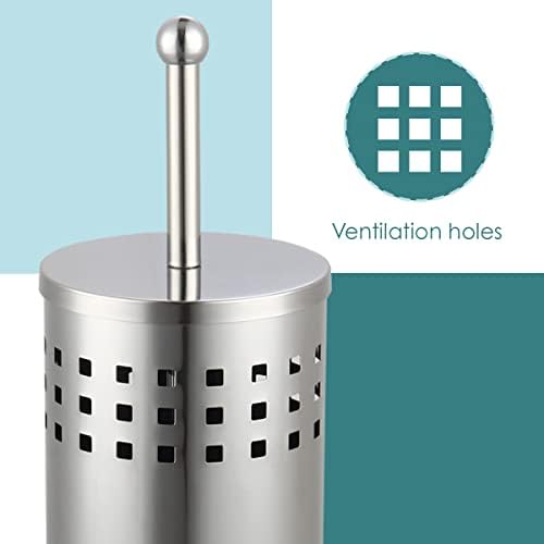 Home Basics Brushed Metal Toilet Plunger & Holder (2 Pack) - 图1