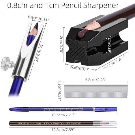 ATOMUS Eyebrow Makeup Sharpener Set 0.8cm and 1cm Pencil Sha - 图0