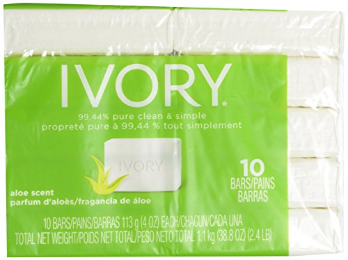 Ivory Aloe 10-Count: Bath Size Bars 4 Oz Packaging may Vary-图1