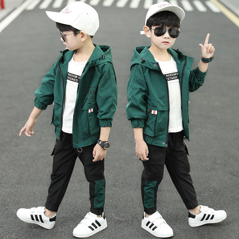 男童秋装套装三四五六七八九十岁 石生璞棉衣