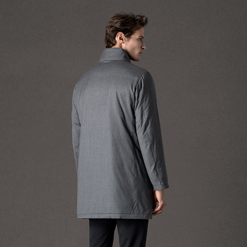 【鹅绒】GORNIA/格罗尼雅男士羽绒服纯羊毛180支商务轻奢暖外套