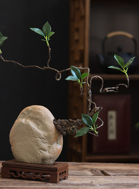 陶瓷居家复古桌面仿真叶子摆件