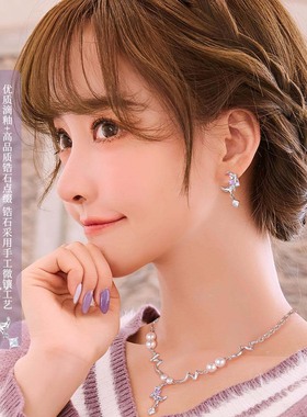 LUYUO原创月落星海项链七夕甜酷辣妹颈链简约清冷高级感锁骨链女