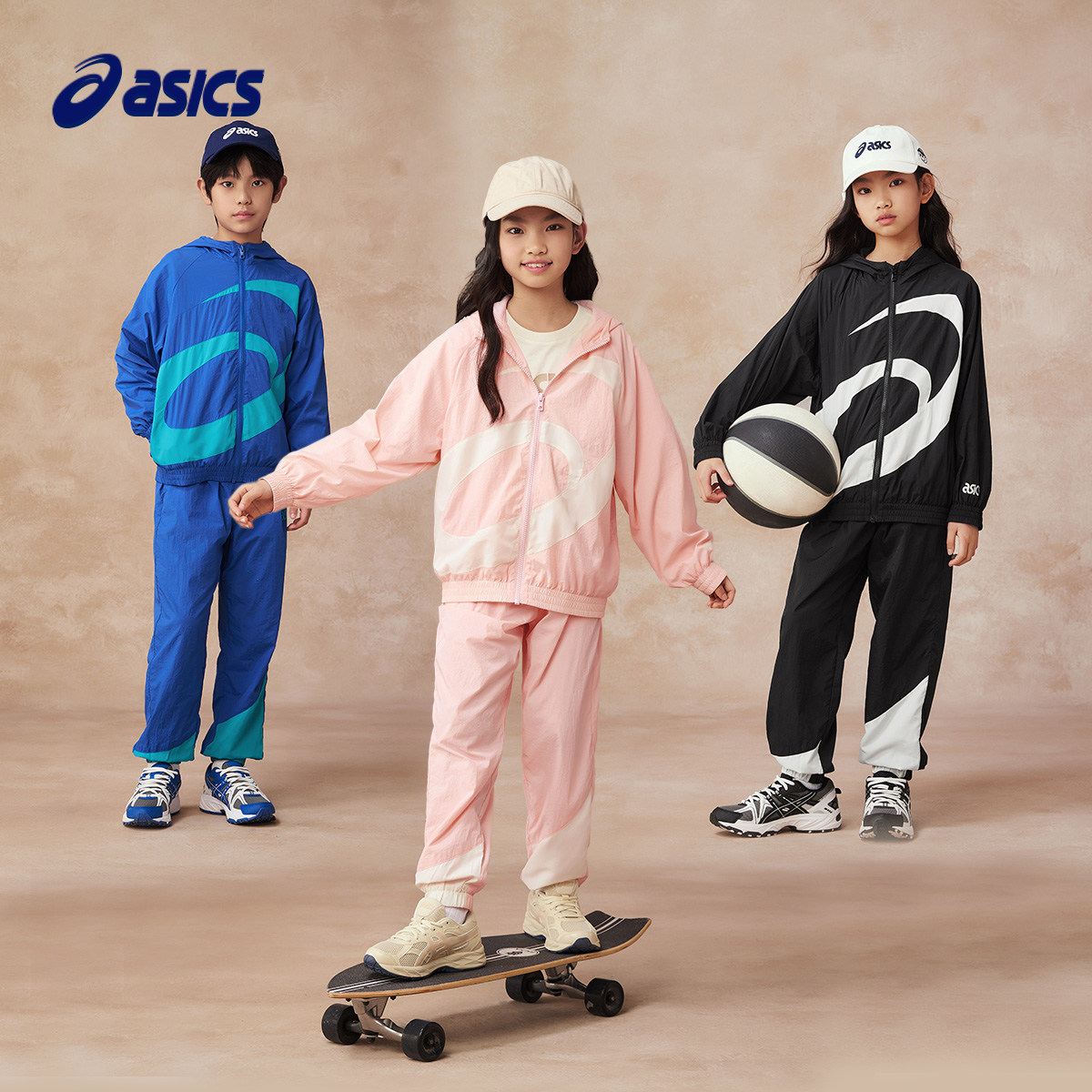 Asics ��ɪʿ ��ͯ�����±����˶��������׿�����װ