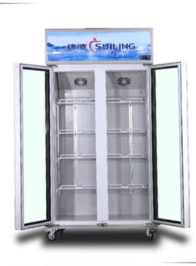 穗凌立式双门展示柜饮料冷藏冰箱