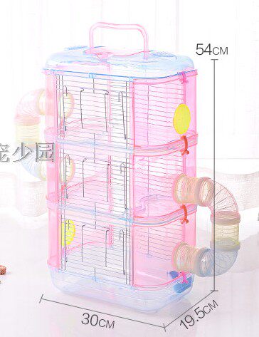 仓鼠养殖笼套餐用品 基础笼手提笼 豪华笼外带笼双层仓鼠笼子别墅 - 图3