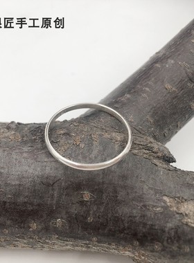 戒指毫米纯银时尚日韩